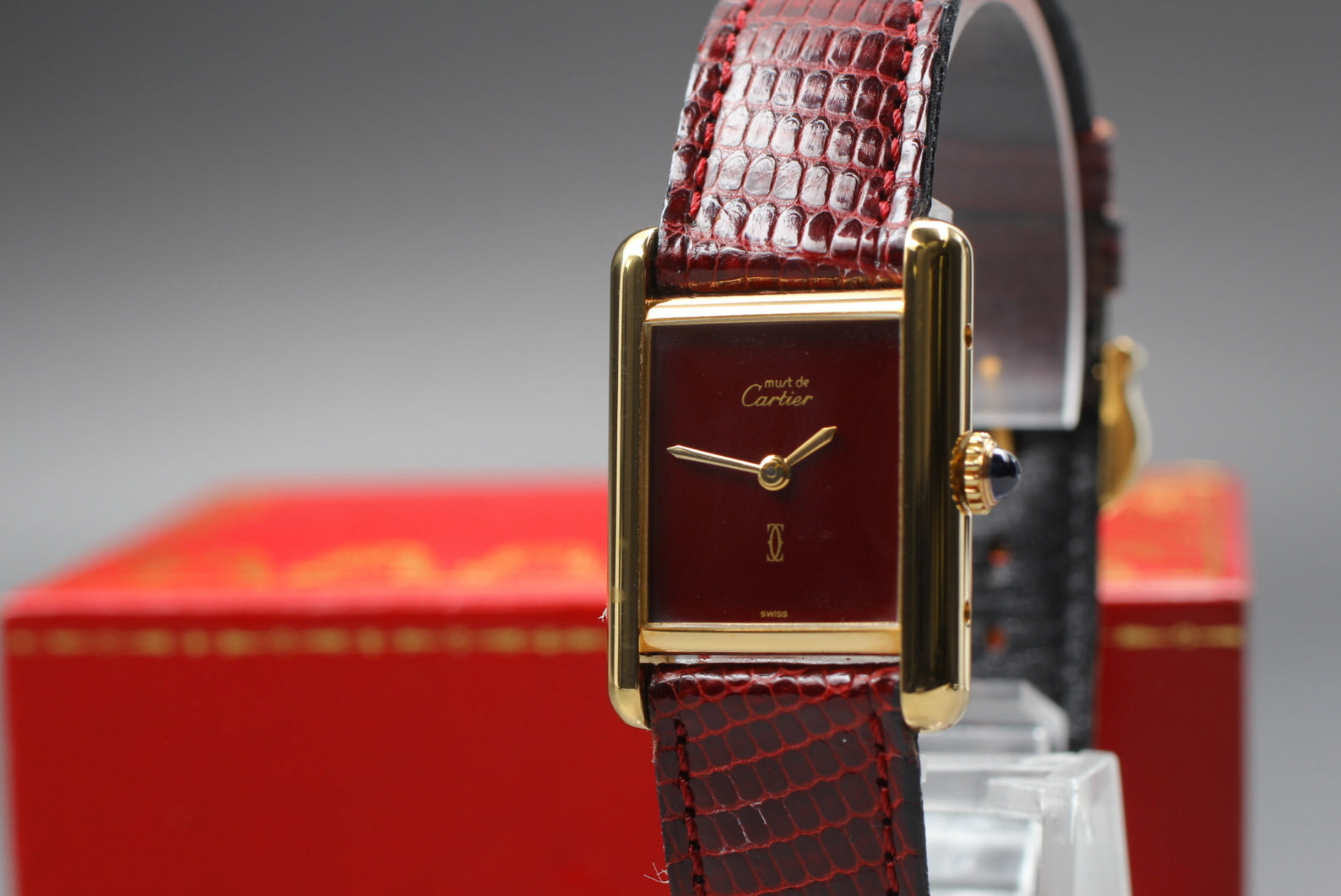 Red Dial Manual Wind Watch